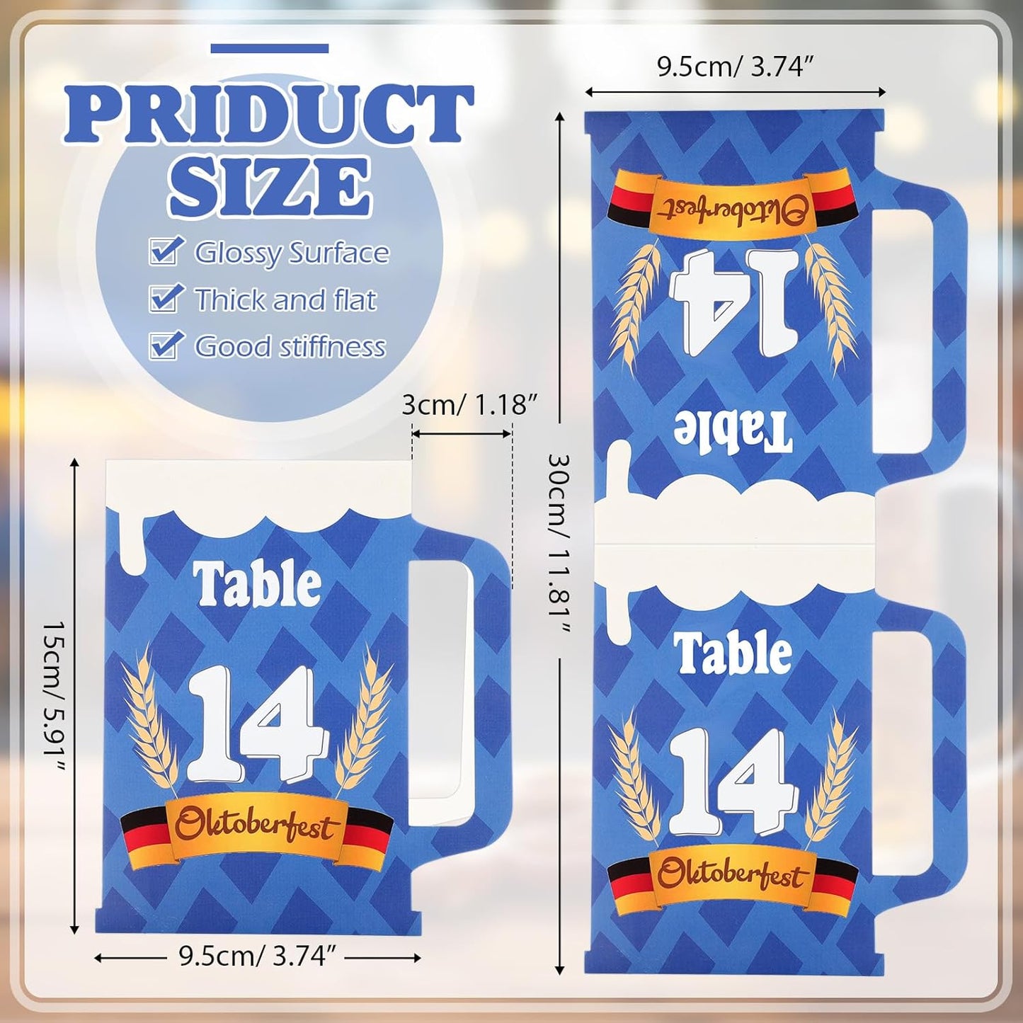 TaoBary Oktoberfest Table Numbers Decorations 1-25 Table Number Tent Style Card German Beer Festival Fold Double Sided Numbers Place Card for Parties Restaurants