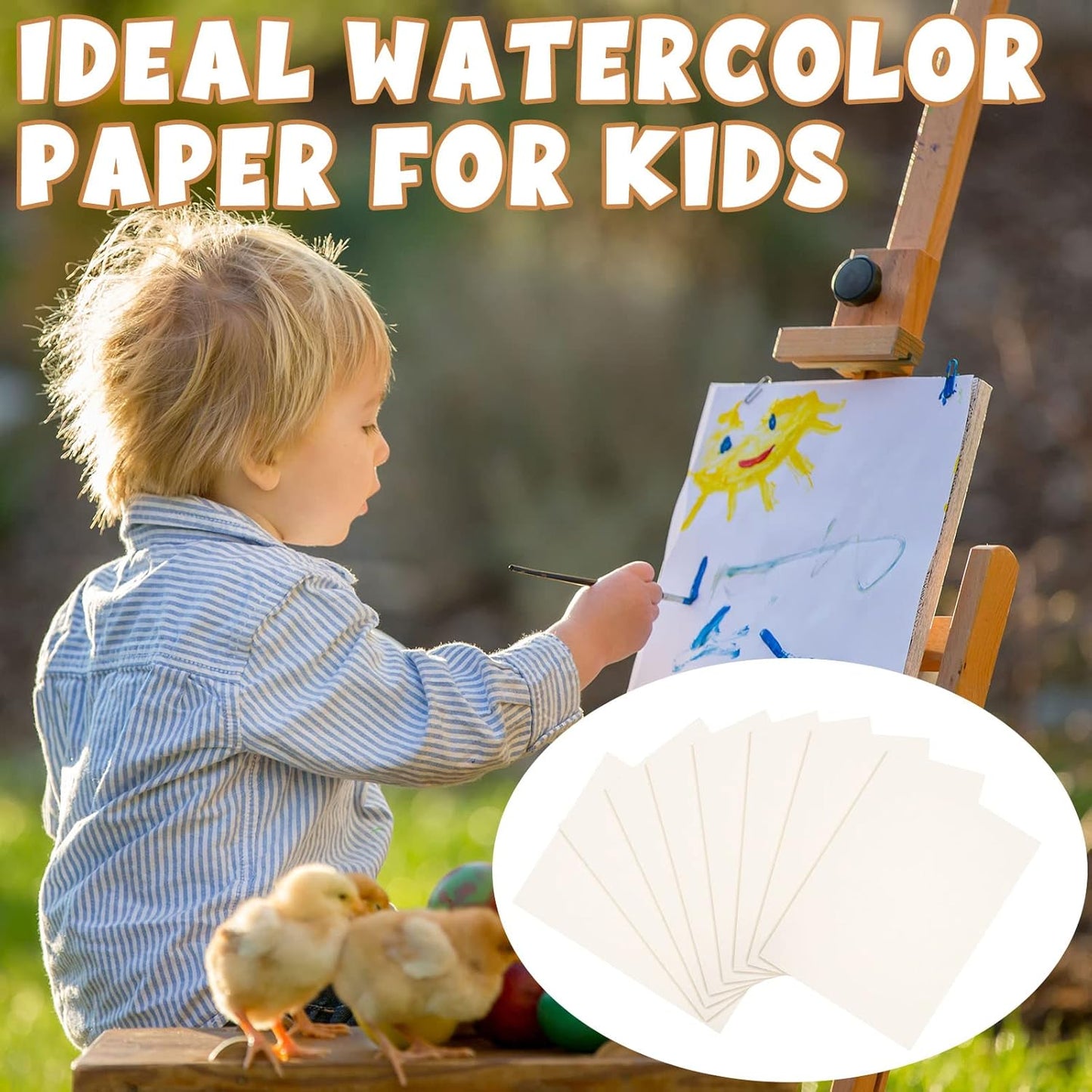 TaoBary 300 Pcs Watercolor Paper Sheet Bulk White Cold Press Paper Pack 110 lb 230 GSM Sketch Painting Watercolor Pad for Watercolorist Beginning Artists Adults Drawing Craft(10 x 13 Inch,230 GSM)