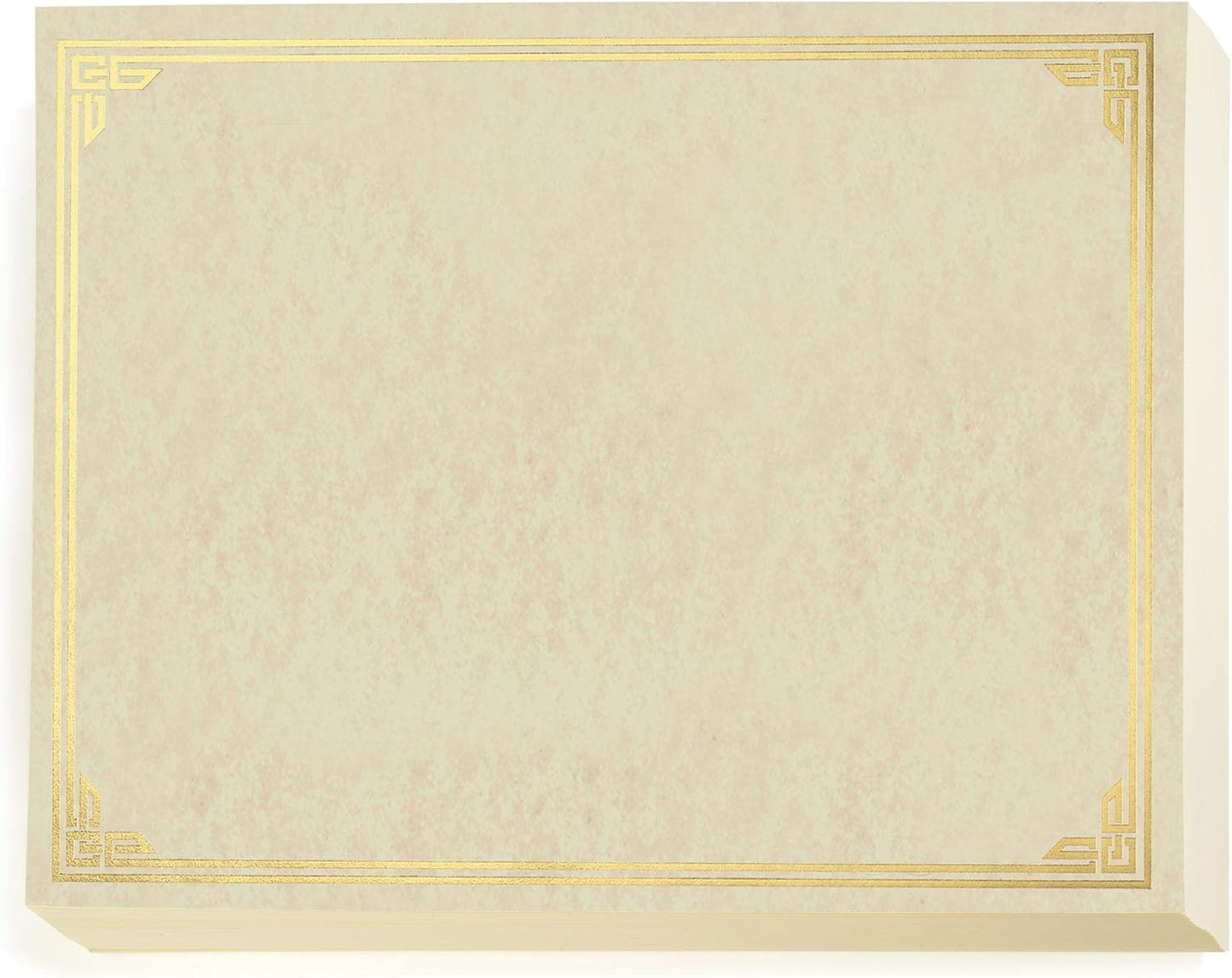 PaperDirect Gold Foil on Aged Parchment Classic Parchment Specialty Certificates, 8½ x 11, 50 Count, Certificates and Awards Paper, for School, Work, Diplomas & Award Certificates