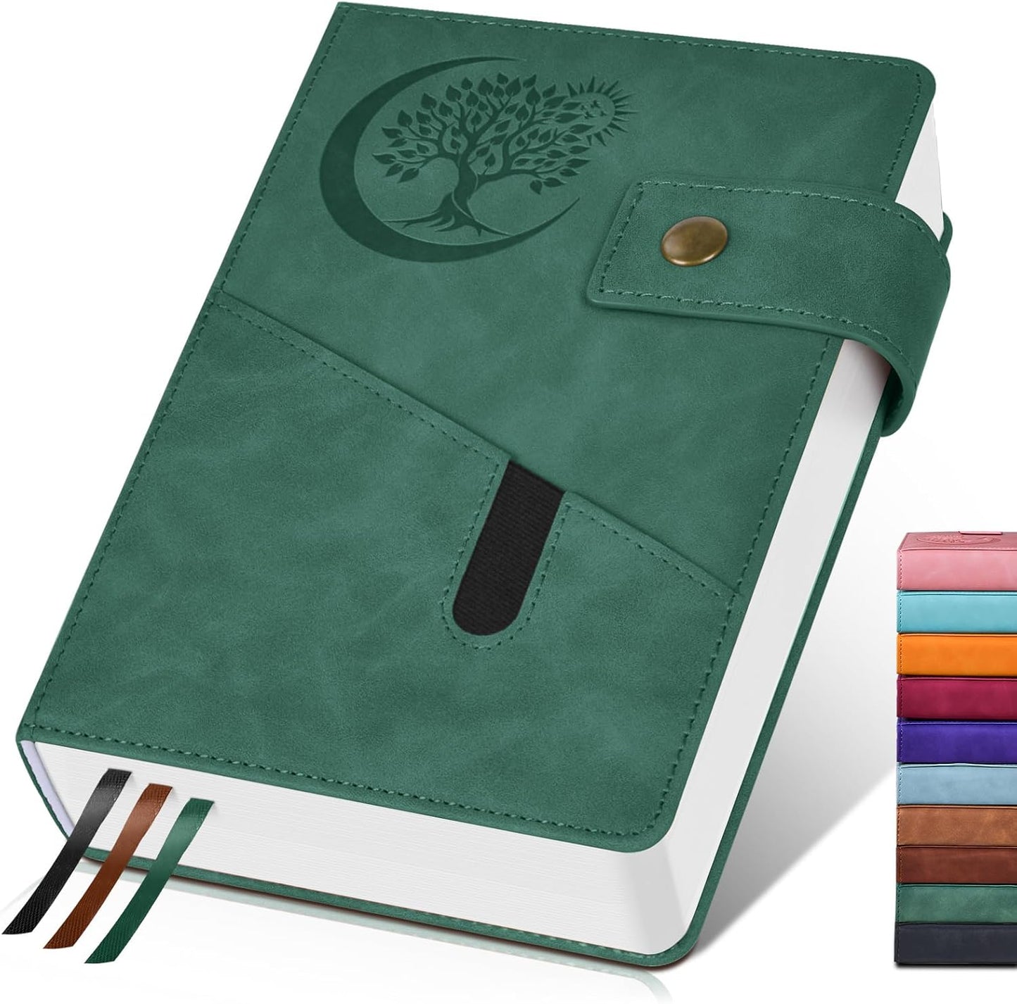 365 Page Thick Lined Journal Notebook for Men Women, A4 Large Leather Journals for Writing, Hardcover Notebooks for Work, School, Note Taking, Business, Travel Diary, College Ruled 8.5" x 11"