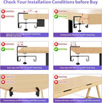 Univivi No Drill Under Desk Cable Management Tray, Clamp/Screw Mount Desk Cable - Image 5