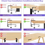 Univivi No Drill Under Desk Cable Management Tray, Clamp/Screw Mount Desk Cable - Image 5