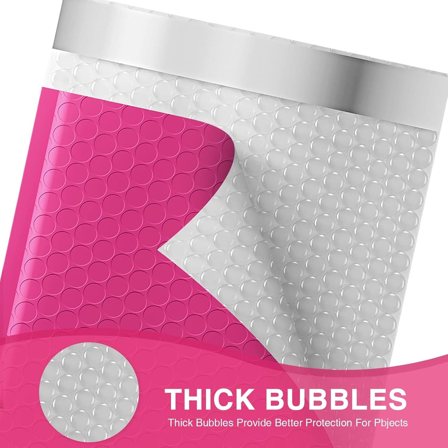 Metronic Pink Bubble Mailers 6x10 Inch 100 Pack Opaque Padded Envelopes Self-Seal Small Bubble Mailer for Shipping, Packaging, Mailing Jewelry Makeup Gifts Mailer
