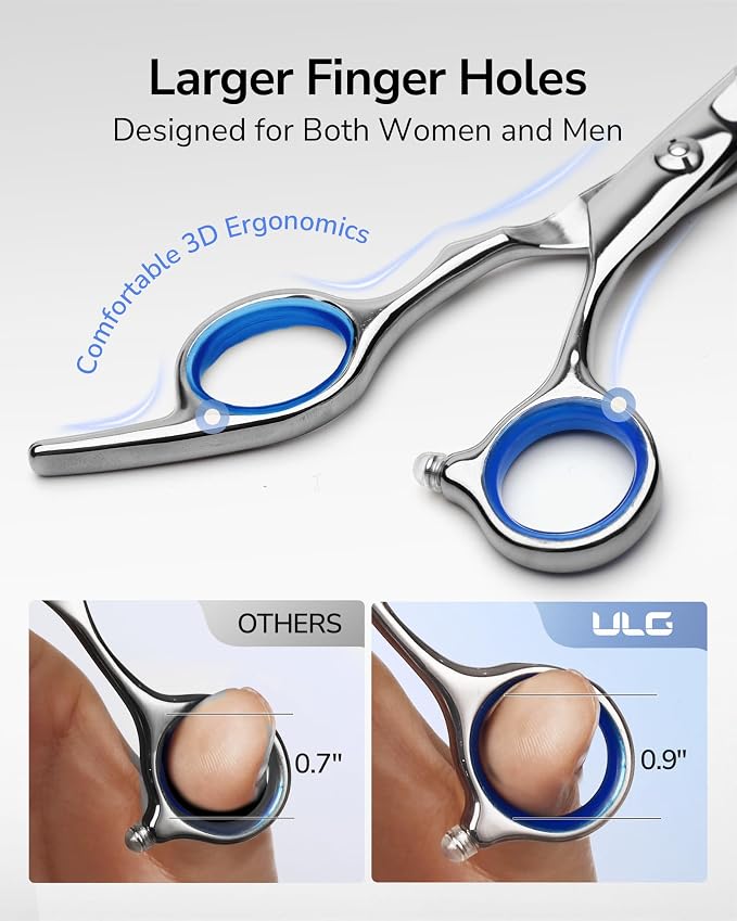 ULG Hair Cutting Scissors Thinning Shears Kit Professional Hairdressing - Image 3