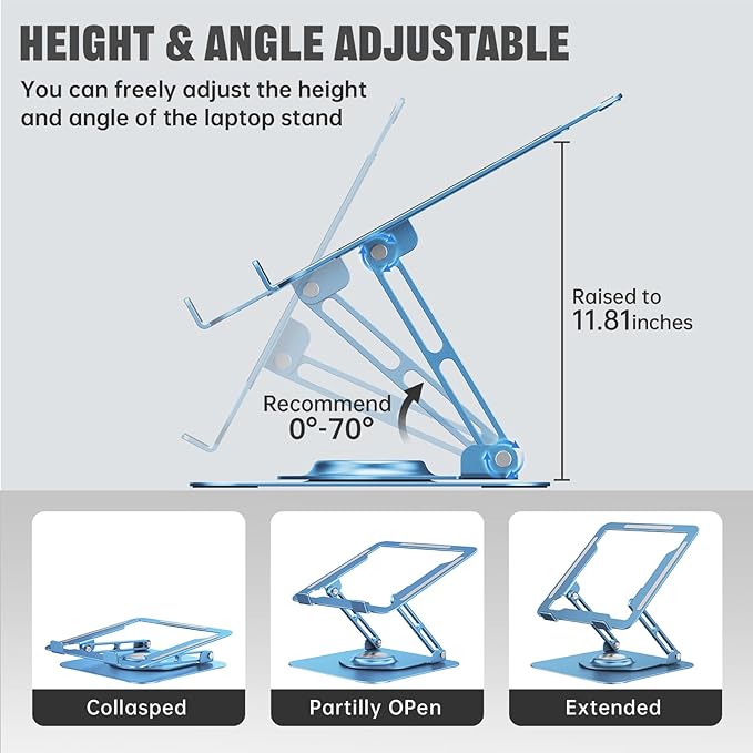 JOYEKY Laptop Stand for Desk, Adjustable Computer Stand - Image 4