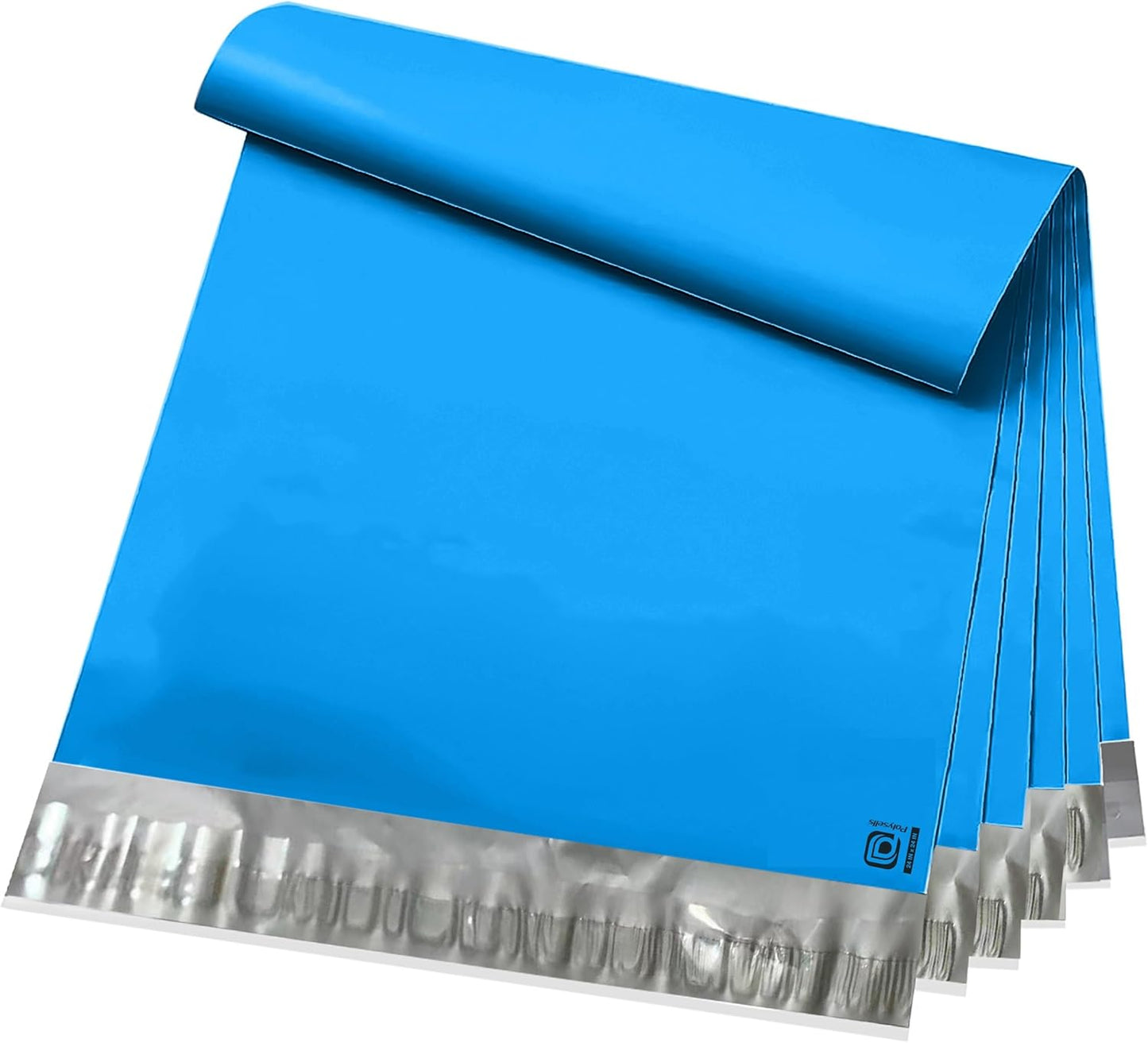 POLYSELLS 100 pcs 24x24 Inches Blue Poly Mailers Shipping Envelopes, Strong Adhesive Sealing, Waterproof, and Tear-resistant Postal Mailing Bags for Clothing, Books, and Accessories