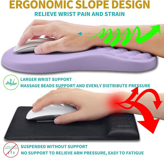 Hokafenle 2 in 1 Ergonomic Mouse Pad Wrist Support & Wrist Rest - Image 5