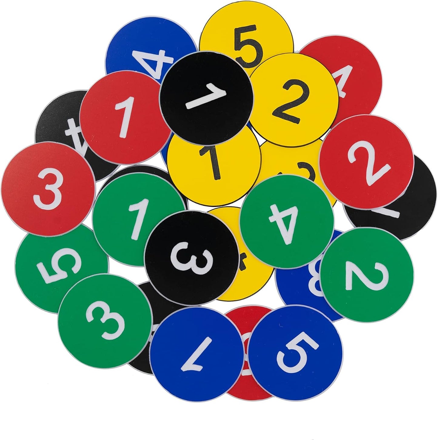 StayMax Plastic Number Tags Engraved Numbered Tags Without Hole (1-100, Red)