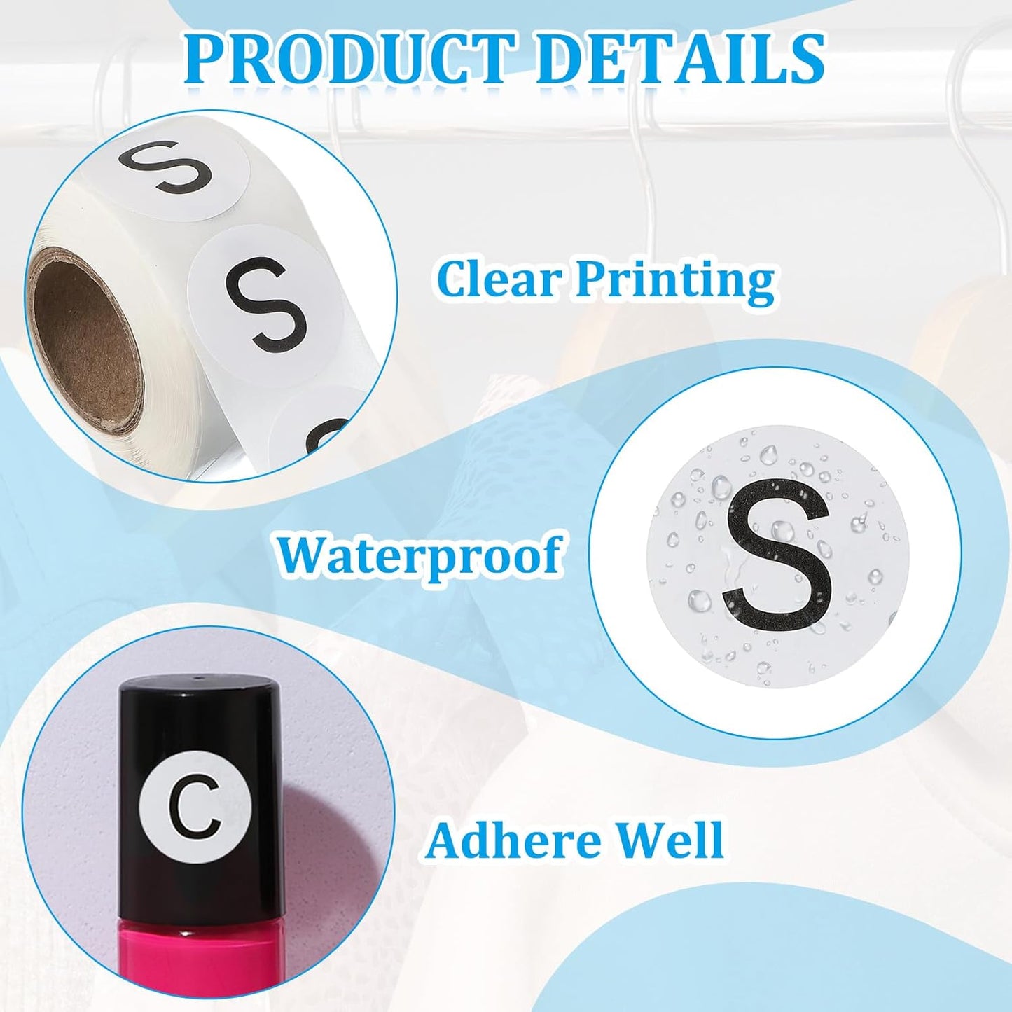 PATIKIL 1" Letter S Stickers, 4 Rolls Self-Adhesive Alphabet Round Circle Dots Labels for Organization Storage Inventory Boxes Scrapbook Craft 2000 Pcs Total