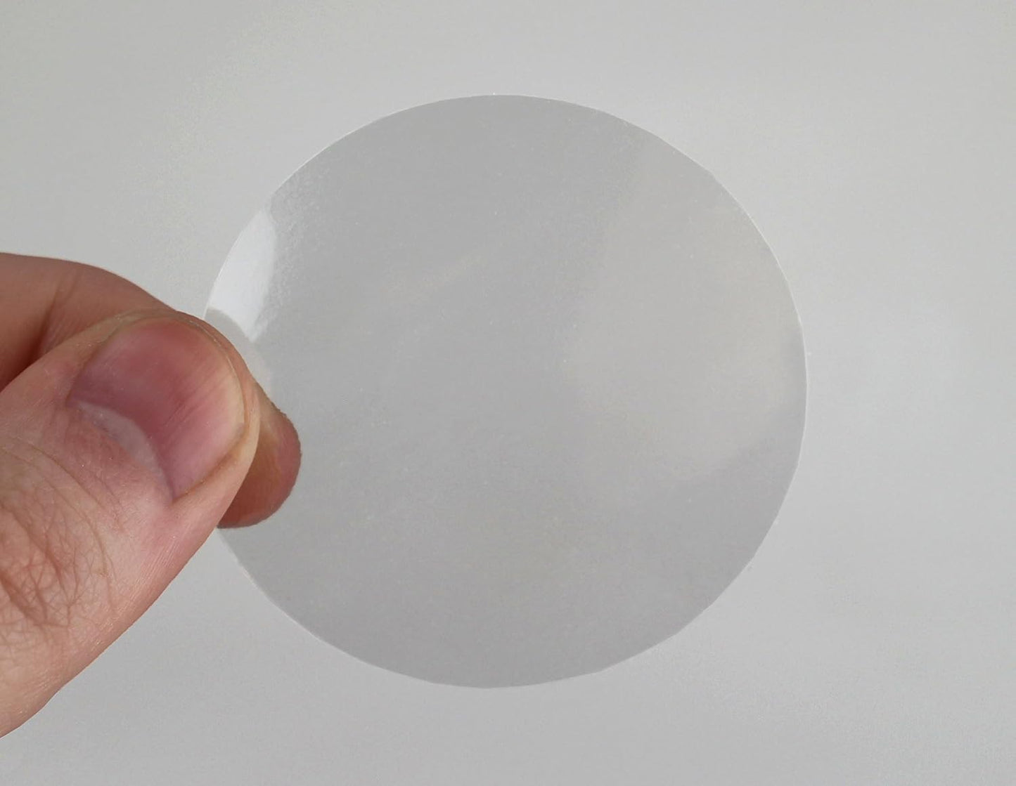 ChromaLabel 2 Inch Clear Round Stickers, 1000/Roll, Polystyrene, Ideal for Envelope Sealing, Shipping Packages, Library Supplies