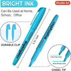 Shuttle Art 216 Pack Highlighters, 6 Bright Colors Chisel Tip Dry-Quickly - Image 3