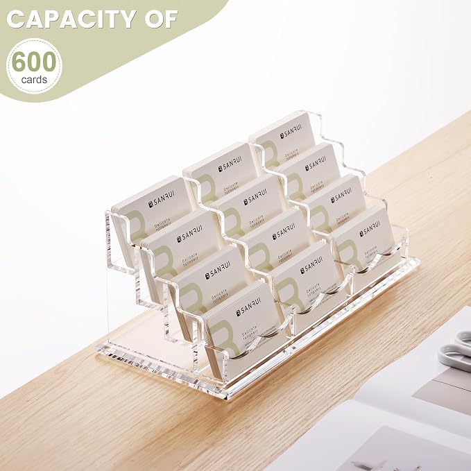 SANRUI Clear Acrylic Business Card Holder - Image 3