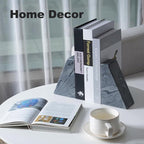 Karibiber Marble Bookends for Heavy Books, Decorative Book Ends for Shelves - Image 2