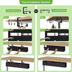 KEEGH No Drill Under Desk Cable Management Tray - Image 6