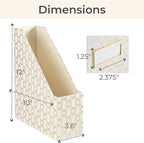 BLU MONACO | Cardboard Magazine File Holder Set of 4 | Vertical Magazine File - Image 8