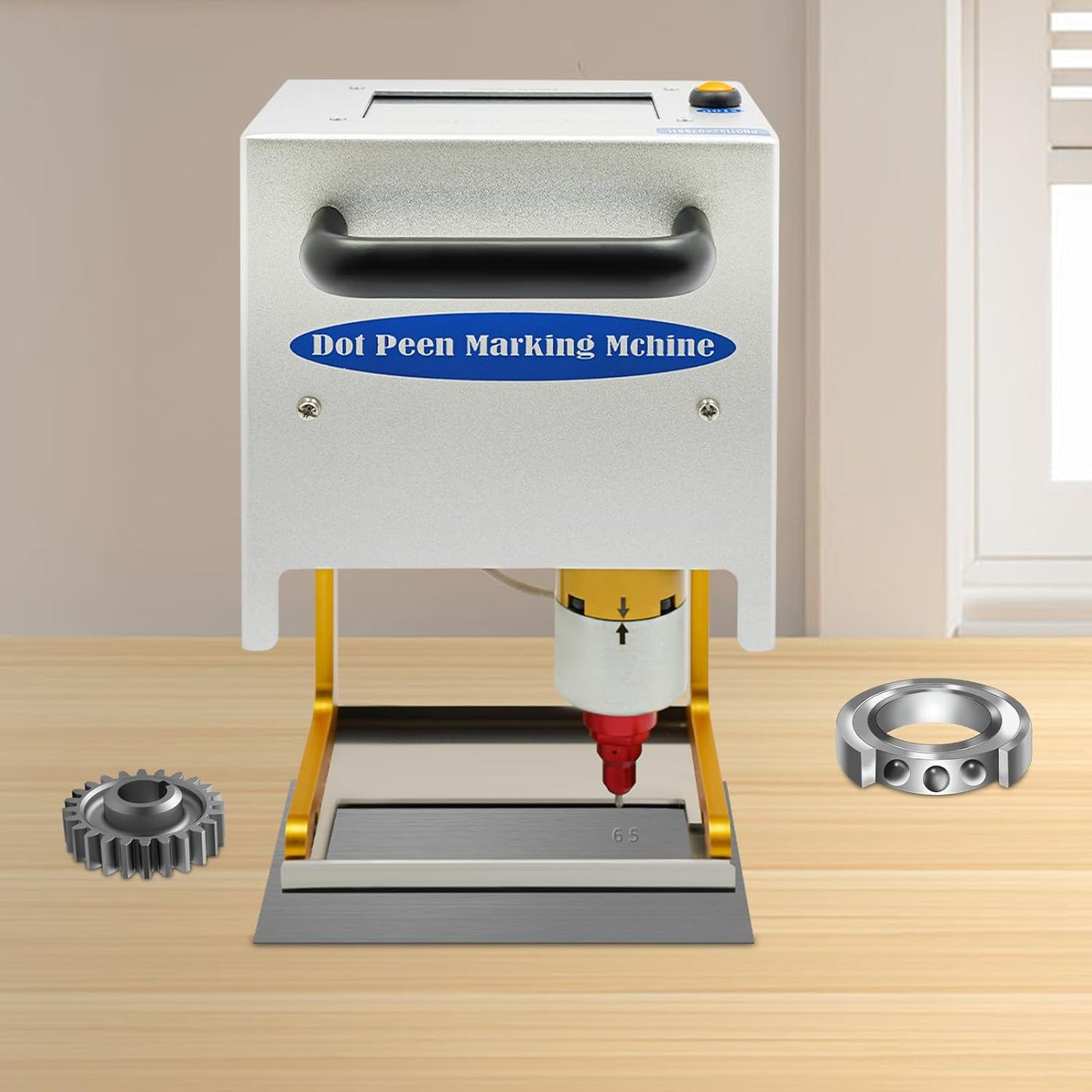 Engraving Marking Machine, Portable Handheld Dot Peen Marking Machine, High Speed Metal Pin Stamping tool for Vehicle Parts Marking/Chassis/Metal Parts Engraving 300W