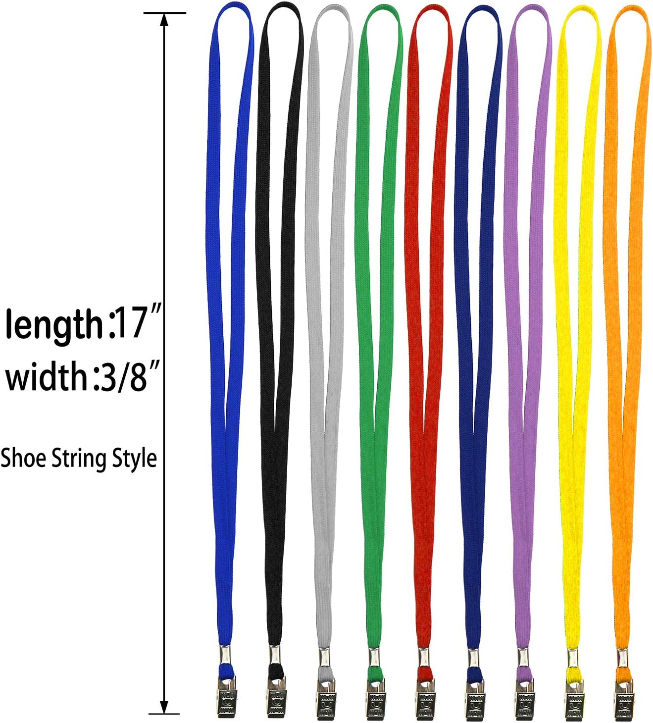 Ollain Badge Lanyards Neck Bulk Cruise Lanyards Lanyard with Clip for ID Card Name Tags Badge Holders (Blue, 100 Pack)