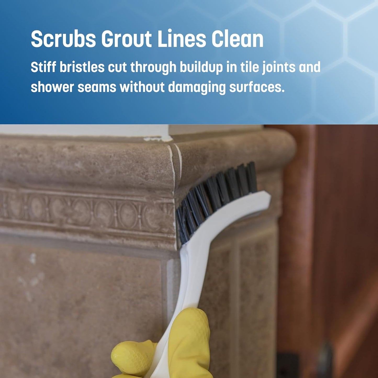 SPARTA Flo-Pac Nylon Grout Brush with Nylon Bristles for Floors, 8 Inches, White, (Pack of 24)