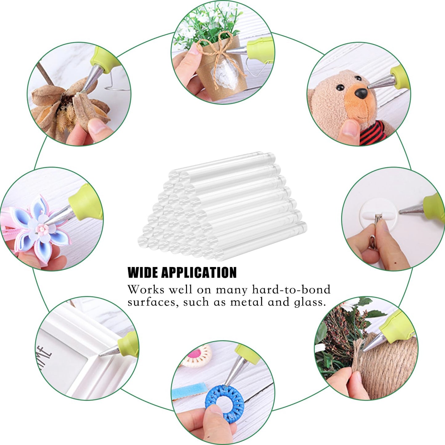 Mini Glue Gun Sticks,550 Pack Hot Melt Glue Sticks Clear Glue Sticks,Clear Mini Glue Gun Sticks 0.27" Dia, 4" Long - Compatible with Most Guns, High Adhesive & Quick Dry for Crafts