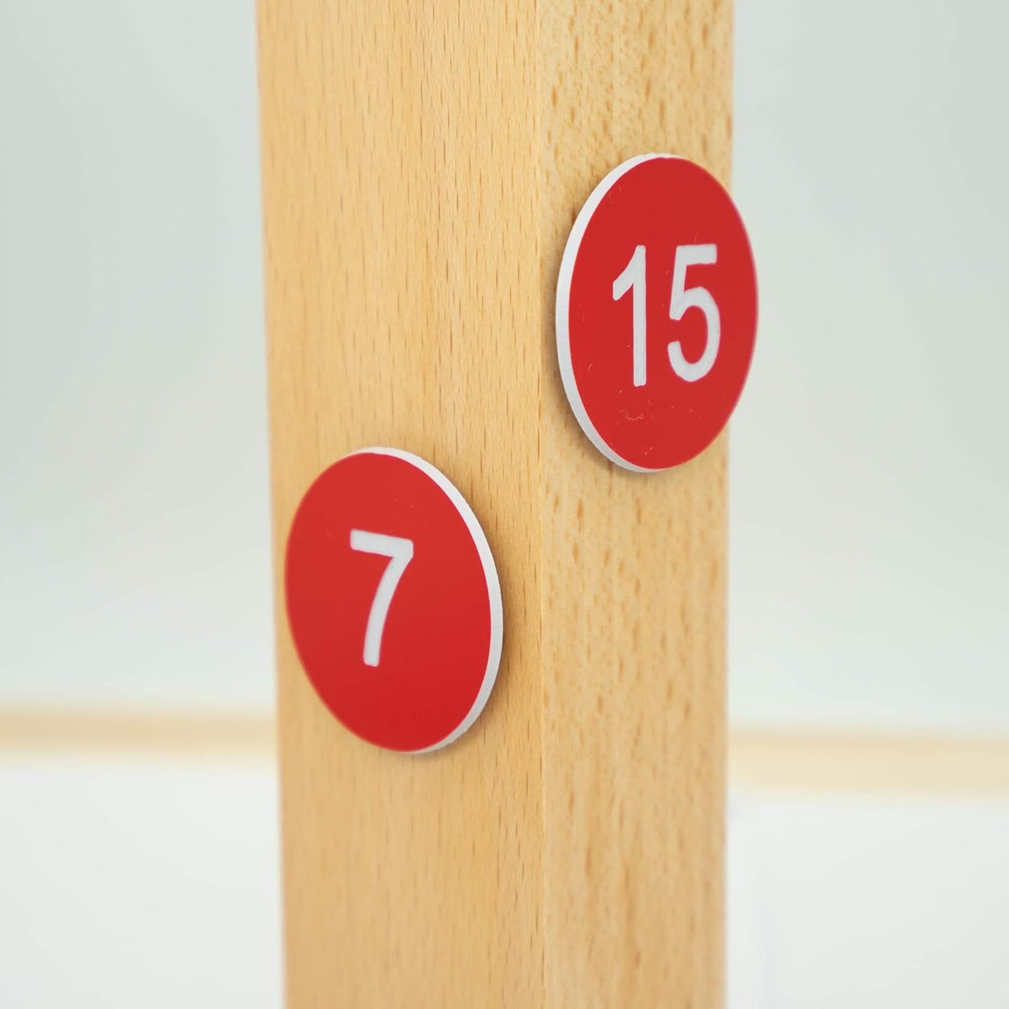 StayMax Plastic Number Tags Engraved Numbered Tags Without Hole (1-100, Red)