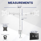 VIVO Dual Ultrawide Monitor Desk Mount, Heavy Duty Fully Adjustable Steel Stand - Image 4