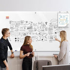 MaxGear Glass Whiteboard Wall Mounted, Frameless Magnetic Dry Erase Board - Image 7