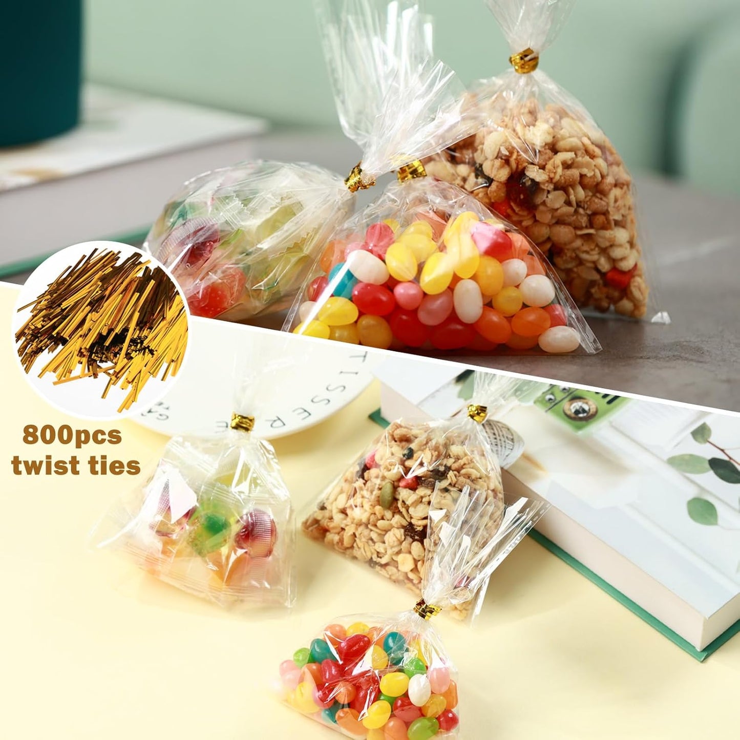 10" x 13" Large Clear Resealable Cellophane Bags 300 pcs, Self-sealing Clear Bags for Packaging Products Self-adhesive Cello Bags for Clothes, T-shirts, Pants and Gifts, 300 ct in Bulk