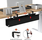 Univivi No Drill Under Desk Cable Management Tray, Clamp/Screw Mount Desk Cable - Image 3
