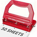 AFMAT 3 Hole Punch Heavy Duty, 9/32" Holes, 50-Sheet Hole Puncher 3 Ring by AFMAT