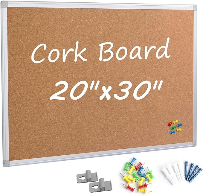 Cork Board Bulletin Board 20 x 30 Inches, Office Board by Justdowhatyouwanttodo