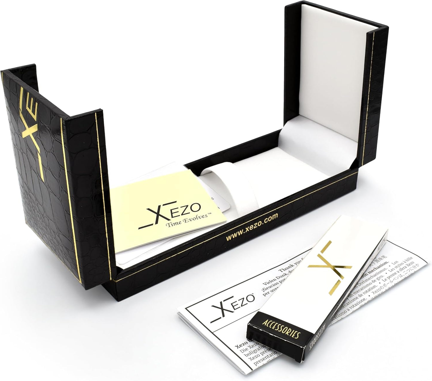 Xezo Urbanite Brass Ballpoint Pen, Medium Point. Woody Brown, Silver, and Black Acrylic Inlay with Chrome Plating. Handcrafted, Limited Edition, Serialized. No Two Alike.