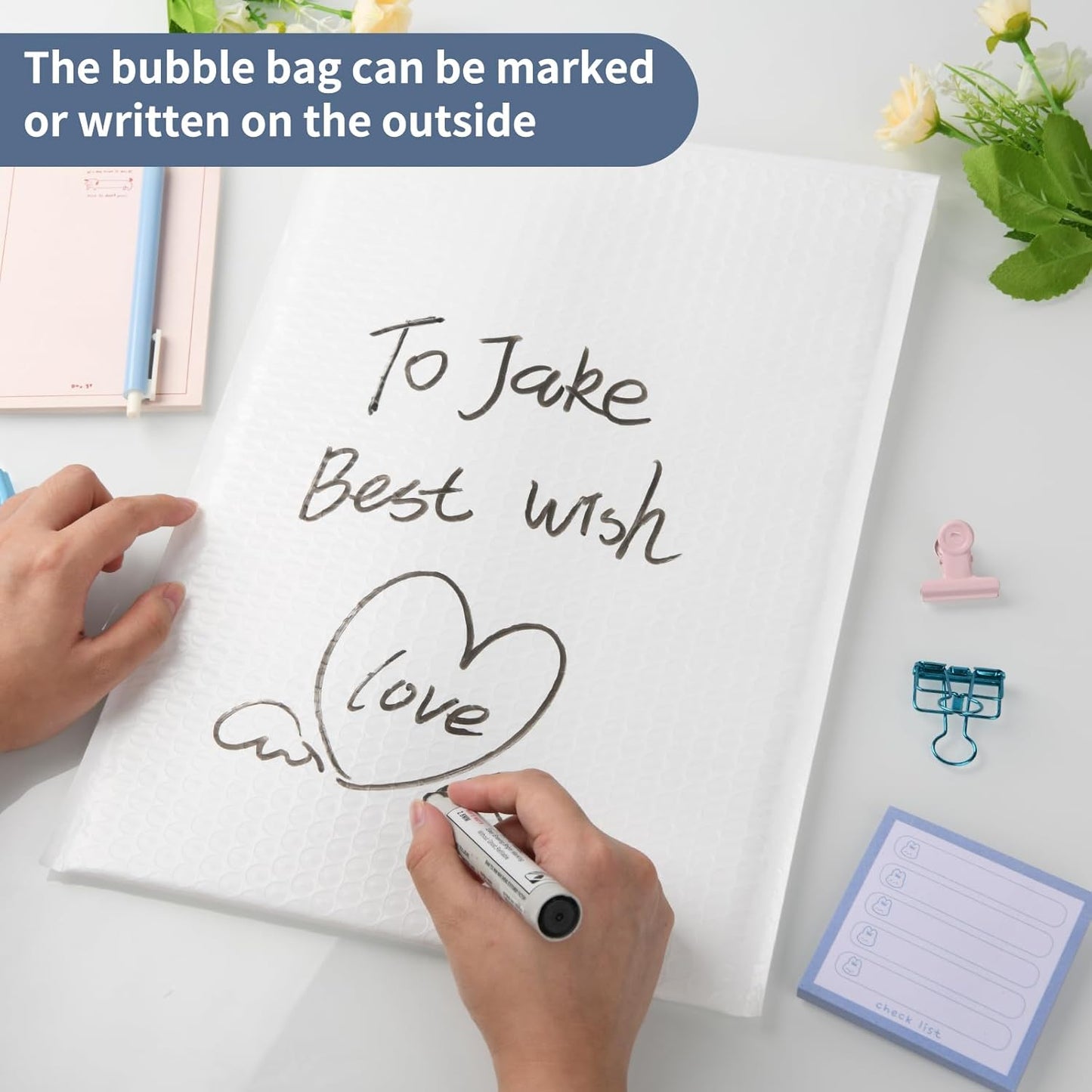30 Pack White Bubble Mailers 10.5x16 Inch Poly Padded Envelopes Self-Seal Bubble Mailer Shipping Envelopes for Shipping Clothes, Packing
