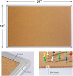 2-Pack Cork Board Bulletin Board 24 x 18, Office Board - Image 3