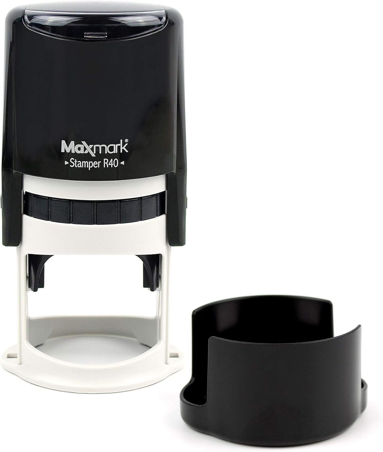 Round Notary Stamp for State of Michigan- Self Inking Stamp - Top Brand Unit with Bottom Locking Cover for Longer Lasting Stamp - 5 Year Warranty