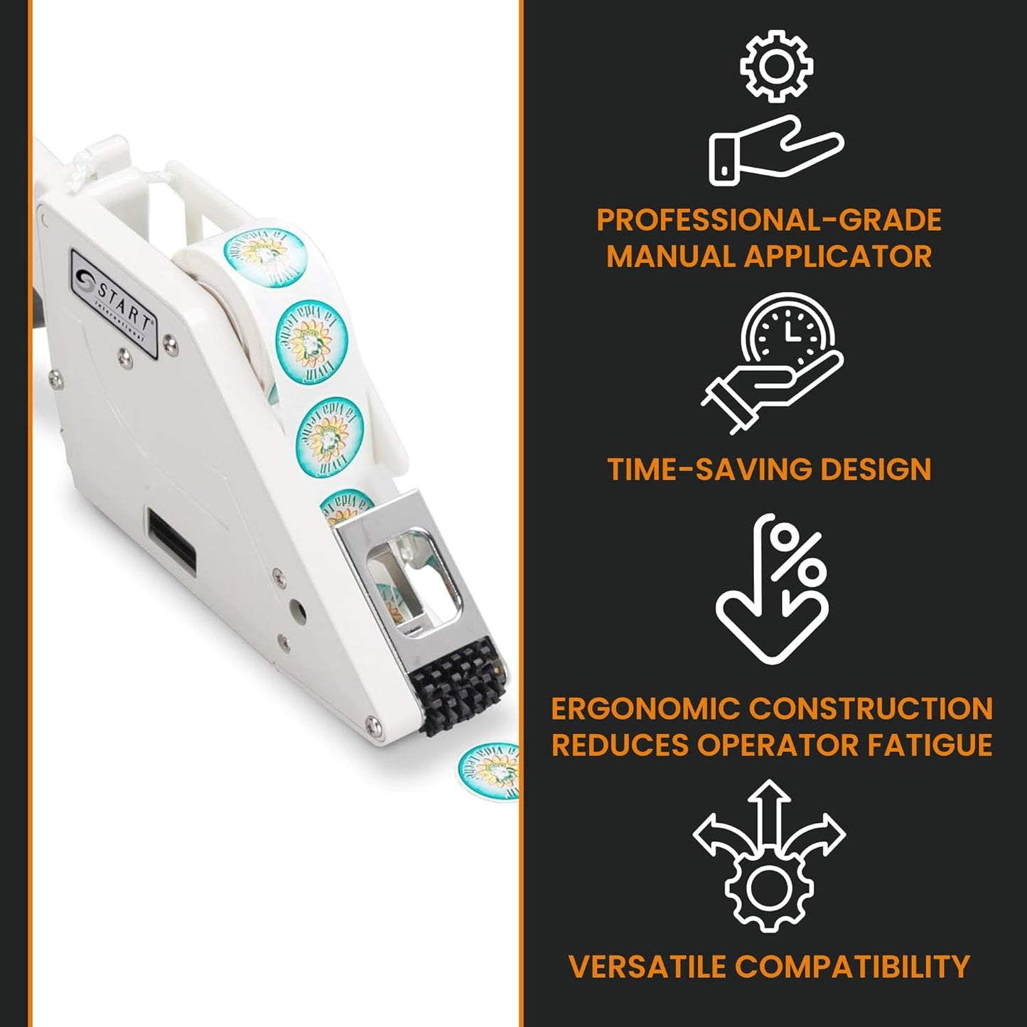 Start International - LAP65-30 - Label Dispenser - Manual Label Applicator - Handheld Die Cut Small Labels Tool - 0.75-1.20 Inch - Narrow Width