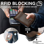 furid Genuine Leather Wallet for Men: Slim RFID Minimalist Wallets - Image 3