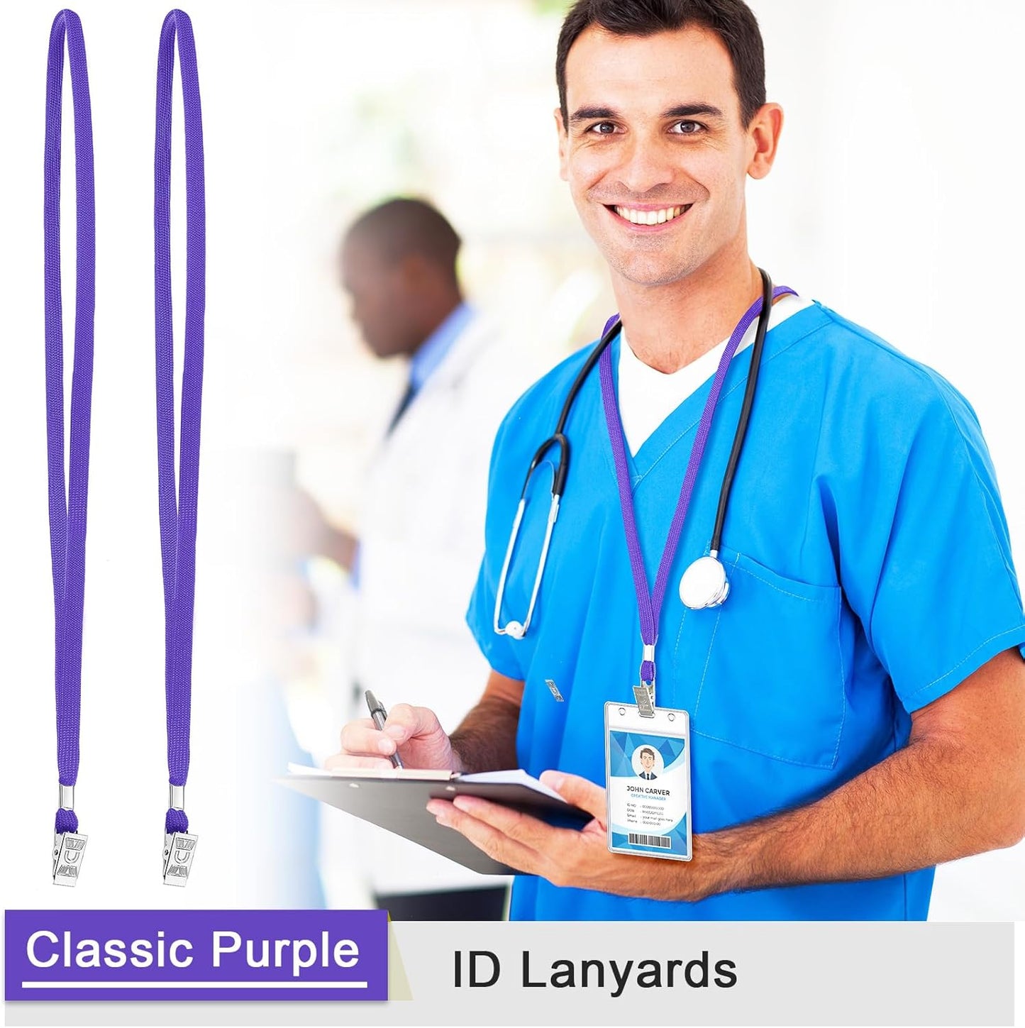 Marspark Lanyards Bulk with Clip Flat Neck Lanyard Badge Lanyard with Swivel Hook Lanyards for ID Cards Holder