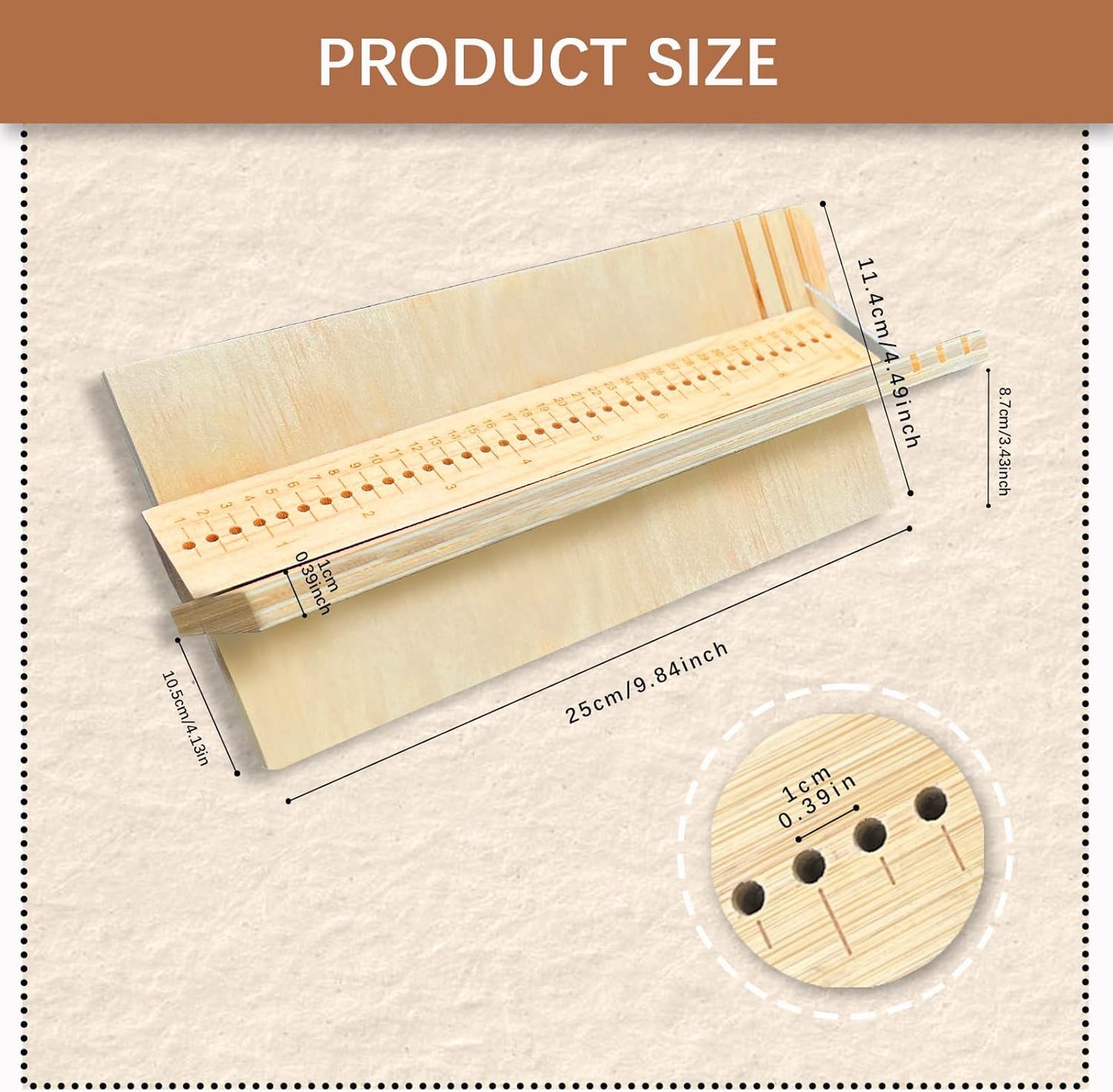 Wood Book Binding Cradle with 2 Awls Wood Bookbinding Punching Cradle with Piercing Guide Portable Book Binding Tools Book Binding Kits Bookbinding Supplies for Book DIY Crafts (Style A)