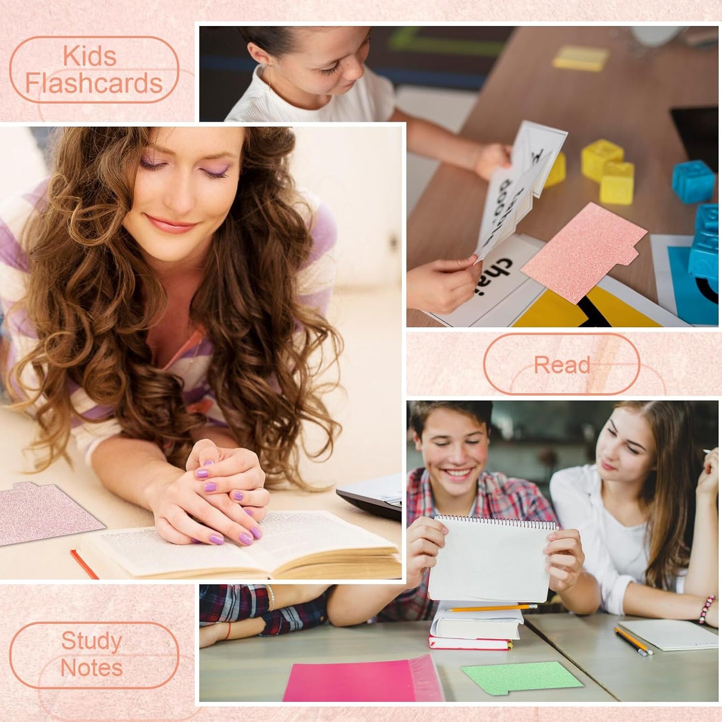 Index Card Dividers 3×5 Index Cards Guide Dividers with Alphabet Stickers Tab Dividers Recipe Guides Colorful Blank Flash Cards Study Cards for Recipe cards School Learning Office (100)