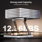 JOYEKY RGB Laptop Stand for Desk, Adjustable Ergonomic Laptop Riser - Image 4