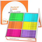 Shuttle Art 216 Pack Highlighters, 6 Bright Colors Chisel Tip Dry-Quickly by ShuttleArt