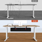 Univivi No Drill Under Desk Cable Management Tray, Clamp/Screw Mount Desk Cable - Image 7