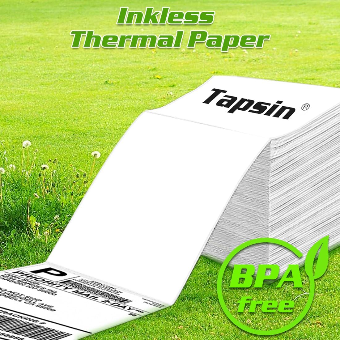 Thermal Labels 4x6, Shipping Labels Pack of 10000 Perforated Shipping Label Papers, FanFold Thermal Printer Labels, Sticker Labels to Write on, Permanent Strong Adhesive, Commercial Grade