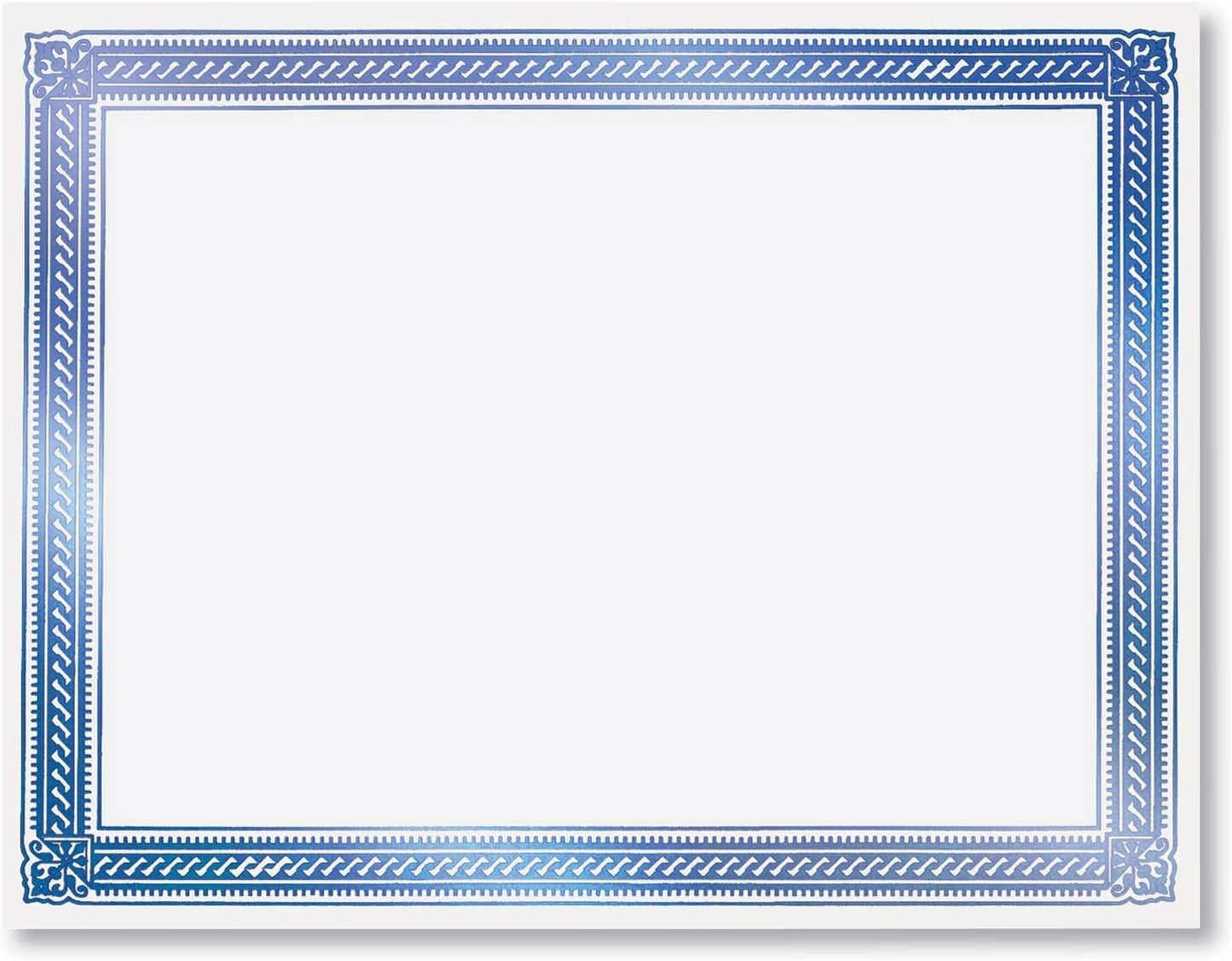 PaperDirect Blue on White Elite Specialty Certificates, 8½ x11, Foil Accents, 50 Count, Certificates And Awards Paper, For School, Work, Diplomas & Award Certificates