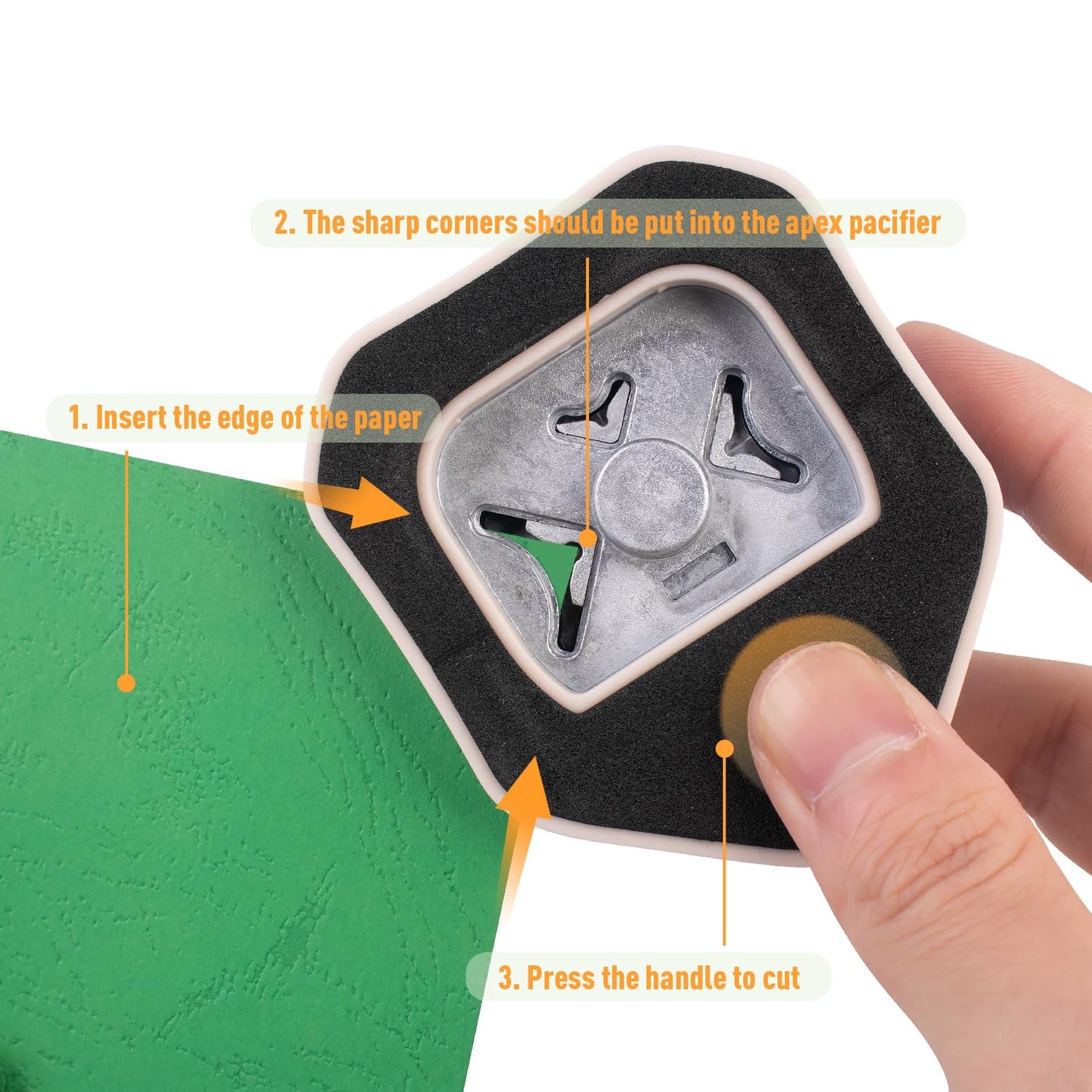 Paper Corner Rounder Punch, 3 in 1 Corner Cutter Rounder for Cardstock (R4mm+R7mm+R10mm), Edge Cutter Craft Card Making and Scrapbooking and Journaling Supplies for Classroom Home(Blue+White)