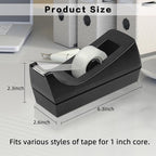10 Pack Desktop Tape Dispenser Bulk Black Tape Roll Dispenser Non Skid Base - Image 2