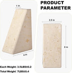 Karibiber Marble Bookends for Heavy Books, Decorative Book Ends for Shelves - Image 4