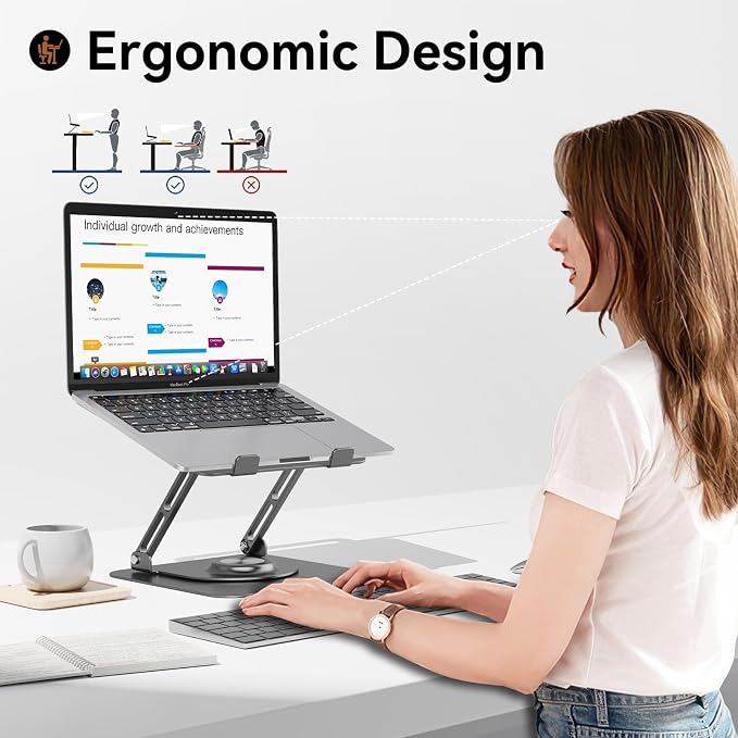 JOYEKY Laptop Stand for Desk, Adjustable Computer Stand - Image 7