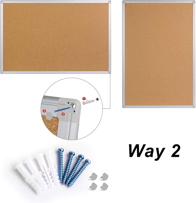 2-Pack Cork Board Bulletin Board 24 x 18, Office Board - Image 7