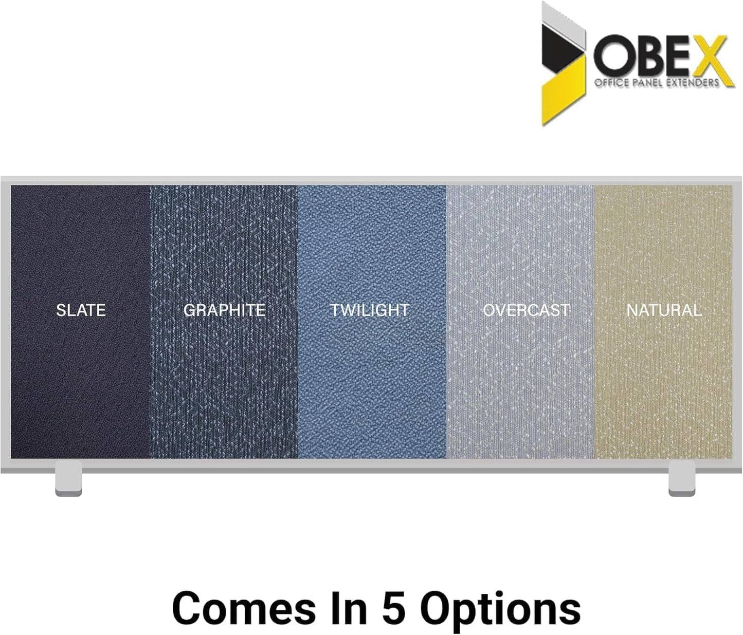 OBEX Acoustical Cubicle Privacy Screen Extender Desk Panel & Office Divider, Add Separation & Block Noise, 18" x 66", Overcast
